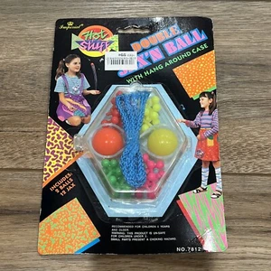 Imperial Toy Corp 1990 Hot Stuff Doble Jax 'N Ball #7812 Años 90 Neón - Imagen 1 de 14