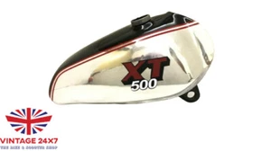 Fit For YAMAHA XT TT 500 Black & Chrome Fuel Petrol Tank (Steel) 1U6,1980 - Picture 1 of 5