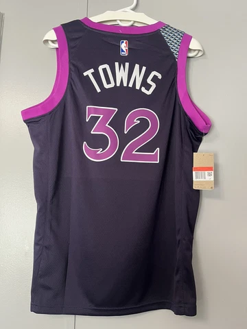 Karl-Anthony Towns Minnesota Timberwolves 2018-19 City Edition Jersey Sz 48 (L) Cover