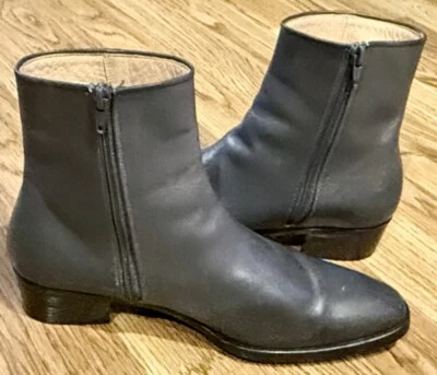 Botas al tobillo GRAVATI Arthur Beren de cuero gris con cremallera lateral talla 6,5 Foto 1 de 4