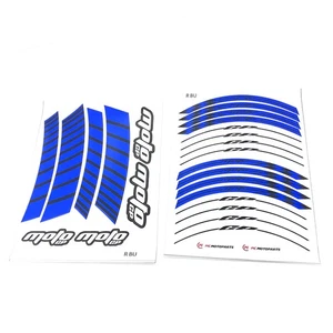Blue GP02 Racing 17" Rim Wheel Sticker For Yamaha FZ07 MT-07 18 19 20 21 - Picture 1 of 12