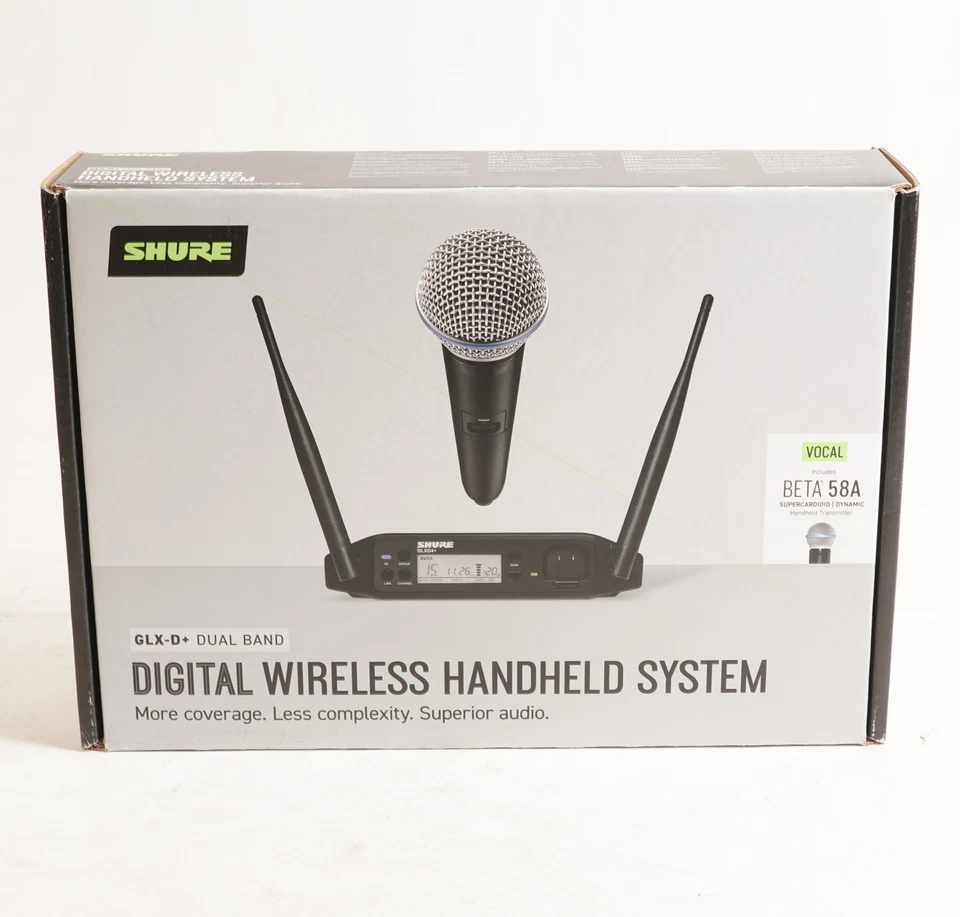 Shure GLXD24+/B58 Z3 Frequency Band Digital Wireless Handheld System (Black) - Image 1 of 4