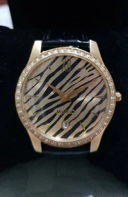 New MIMCO Womens " ZEBRA FROM  MARS Timepeace WATCH with CRYSTALS + PAPER box - image 1 of 4