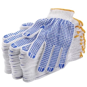 12Pairs Safety Work Gloves Stretchy Cotton Blends Glove for Dry Hand - Men Wo... - Picture 1 of 8