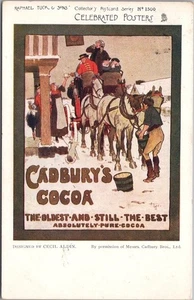 1904 RAPHAEL TUCK "Celebrated Posters Series 1300" Postcard CADBURY'S COCOA Ad - Picture 1 of 2