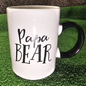 Ton Kunst Papa Bär Becher - weiß & schwarz mit Griff 24 Unzen Neu ohne Verpackung - Bild 1 von 6