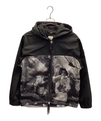 BURBERRY LONDON Nylon giacca con cappuccio nero taglia M