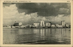 Jacksonville,FL Waterfront Skyline Duval County Florida Postcard - Picture 1 of 2