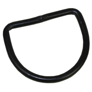 Harness D-Ring Aluminium hart eloxiert schwarz geschweißt gerade oder gekantet - Bild 1 von 4
