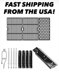 SafBbcue DGH474CRP Cooking Grates and Heat Plate for Dyna Glo Grill 5 Burner - Picture 1 of 11