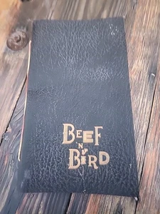 Vintage BIRD N BEEF Restaurant Menu Washington DC Hotel America Leather Cover - Picture 1 of 9