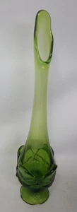 Vaso oscillante foglia di cavolo verde primavera vetro vichingo 13” vintage con adesivo - Foto 1 di 2