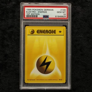 Pokemon PSA 10 Base Set Elektro-Energie 1st Edition German Karten Card Sammlung - Picture 1 of 2