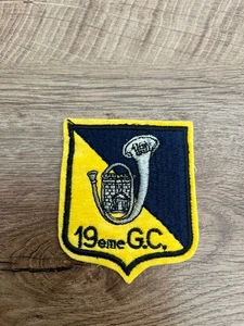 insigne tissu militaire N24 écusson du 19eme Groupe de chasseurs - Picture 1 of 2