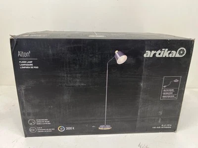 Artika Alton 65 in. Matte Black and Gold Floor Lamp Dimmable 3000K New - Image 1 of 2