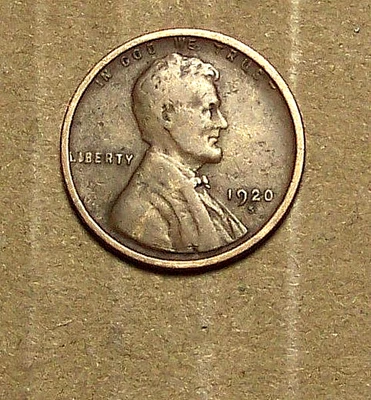 1920   S    Mint Lincoln Wheat Cent   ACTUAL  COIN                   91109223-05 - Image 1 of 2