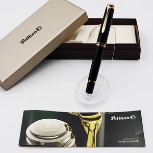 [New unused] Pelikan Fountain Pen 18C 750 Souveran M800 Brack  EF Nib w/Box - Picture 1 of 24