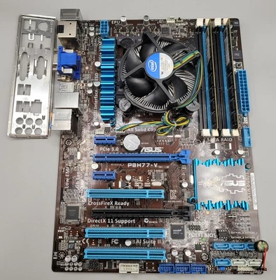 Mainboard ASUS P8H77-V Sockel 1155 + Intel Core i7-3770 + 16GB DDR3 RAM - Bild 1 von 2