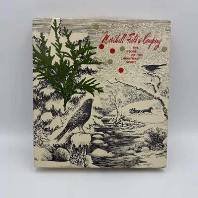 Vintage 1960s Marshall Field Gift Box Christmas Spirit Winter Birds 10 X 11 Rare - Image 1 of 4