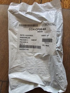 Corning CCH-CP06-A9 Patch Panel, 3 LC Duplex OS2 Singlemode Adapters ~STSI - Photo 1/2