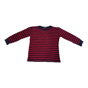 Camisa Polo Ralph Lauren Niños Pequeña Rayas Manga Larga Térmica Rugby Top - Imagen 1 de 7