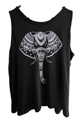 Camiseta sin mangas Bobbiebrooks Elephant para mujer talla 2X Foto 1 de 4