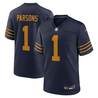 Camiseta deportiva cosida clásica de los Navy Packers Micha Parsons #1 1923 HOMBRE impuestos gratuitos Foto 1 de 2