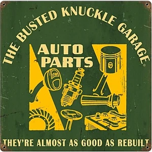 Busted Knuckle Garage Auto Parts metal sign 300mm x 300mm (pst) - Picture 1 of 1