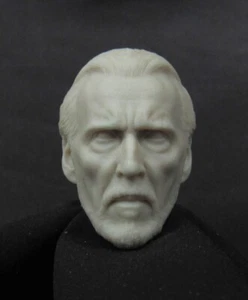 ##1264 Christopher Lee Count Dooku STAR WARS RESIN HEAD SCULPT 1/6 Scale - Picture 1 of 3