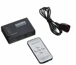 5 porte HDMI splitter switch selettore switcher hub telecomando IR 1080p per HDTV PS3 - Foto 1 di 8