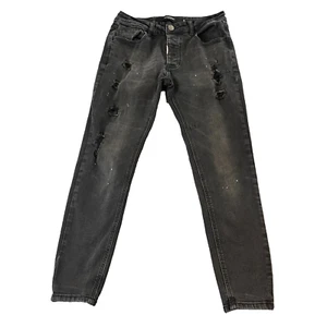 Alessandro Zavetti Jeans W30 L30 Slim Distressed Lack Flicker Dark Wash Grau - Bild 1 von 13