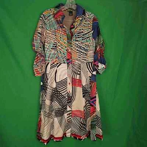 Vestido Camisa Desigual Mujer Gracey Multicolor Corbata Cinturón Audaz 38 Pequeño 6 - Imagen 1 de 7