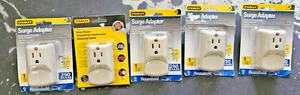 Stanley 33201 Surge Adapter Single Outlet Grey 5 Pack - Picture 1 of 2
