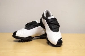 Adidas EVN-791003 Golfschuhe weiß/schwarz Leder Größe US 6 Stollen Riemen - Bild 1 von 10