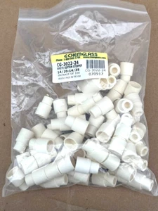 70 pcs Chemglass CG-3022-24 White Septum Stopper 14/20-14/35 - Picture 1 of 5