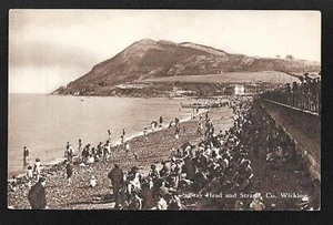 Vintage Bray Head and Strand Wicklow Ireland RPPC Postcard Beach - Picture 1 of 2