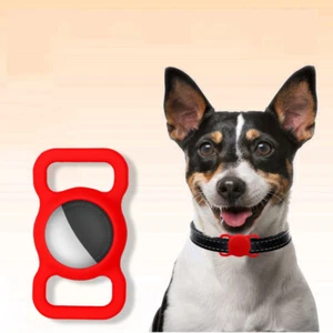 For Apple AirTag Pet Collar Silicone Protective Dog Cat Anti-Lost AirTag Tracker - Picture 1 of 17