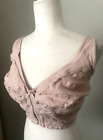 48G Comfort Choice Pink Embroidered Wirefree Lined Bra Unpadded Plus