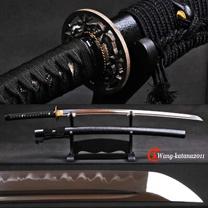 Espada afilada de acero templado T10 katana japonesa samurái tang completa hamon real - Imagen 1 de 12