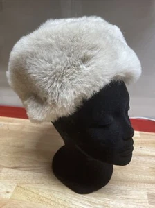 Vintage Fur Pill Box Hat Brown with Black Netting ~ Unknown Size with Box - Picture 1 of 8