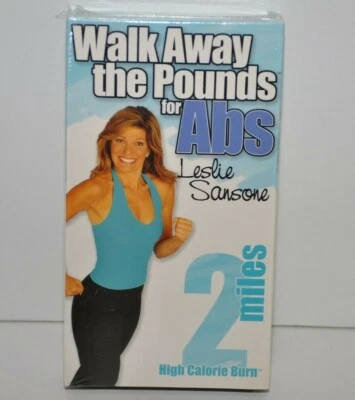 Walk Away The Pounds For Abs VHS 2 Miles Leslie Sansone High Calorie Burn New - Image 1 of 3