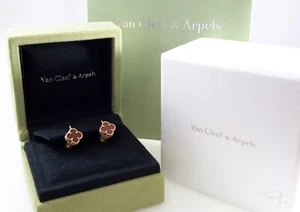 VAN CLEEF &ARPELS Karneol Ohrstecker 18K Roségold Ohrringe VCA - E3966 - Bild 1 von 5