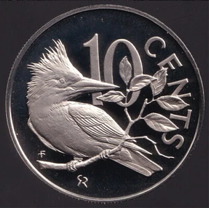 British Virgin Islands 1974 Ten Cents 10c (Ringed Kingfisher) - Proof - Picture 1 of 3
