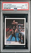 1997 Panini WWF Superstars Stickers Shawn Michaels Mankind #24 PSA 8 NM-MT