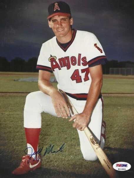 Signed  8x10 JEFF MANTO California Angels Autographed photo  PSA/DNA COA - Image 1 of 1