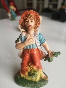 STATUINE PRESEPE LANDI MORANDUZZO (?) - PASTORE CON CESTA ITALY 737 cm 10 - Imagen 1 de 1