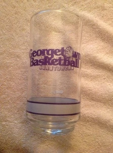 VINTAGE NCAA BIG EAST COLLEGE GEORGETOWN GETTY SOUVENIR COLLECTOR DRINKING GLASS - Picture 1 of 2