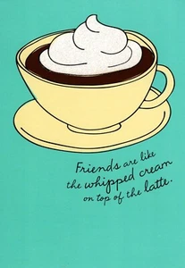 Carte de vœux fouet à café Friendship crème latte margarita & citron vert - Photo 1/3