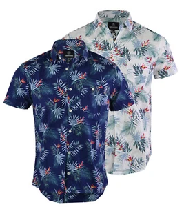 Mens Premium Fashion Hawaiian Floral Shirt Short Sleeve Casual 100% Cotton S-XXL - Picture 1 of 3