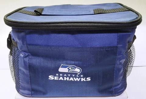 Seattle Seahawks 6 PACK COOLER Insulated NFL Officially Licensed BRAND NEW Cover